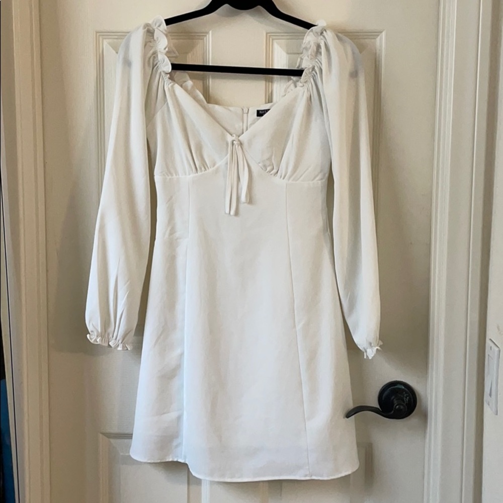 White Off Shoulder Mini Dress